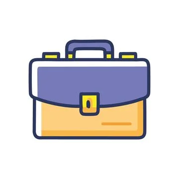 Business case. Closed briefcase with a lock, representing work, career, and.. Stock Illustration