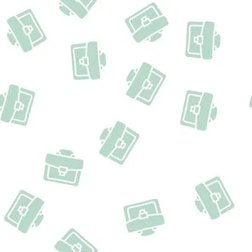 Business case glyph vector seamless pattern black Stock Illustration