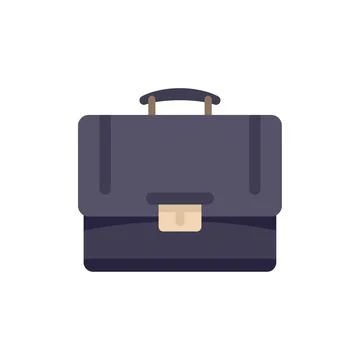 Business case icon flat vector. Work briefcase Illustrazione stock