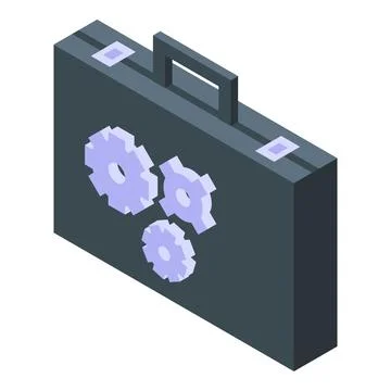 Business case icon isometric vector. Research development Stockillustratie