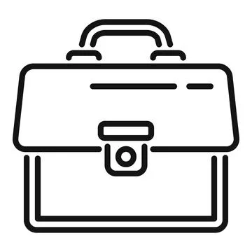 Business case icon outline vector. Work briefcase Illustrazione stock