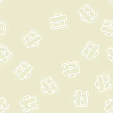 Business case line vector seamless pattern black Stock-Illustration