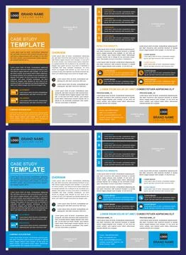 Business Case Study Template Design Stock Illustration