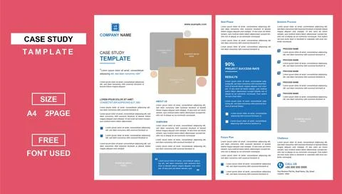 Business Case Study Template Design Stock Illustration