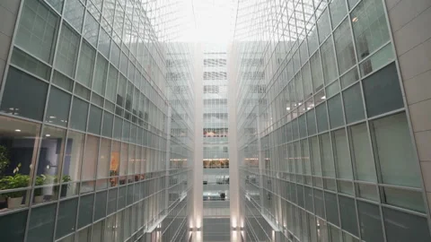 Business center with glass offices Stock Footage