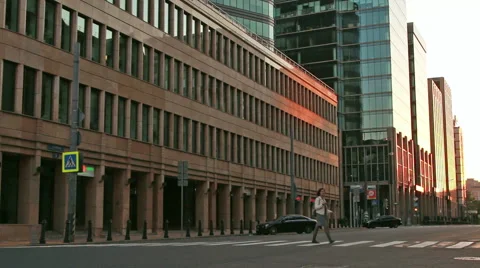 Business center in the morning Stock Footage 59659801