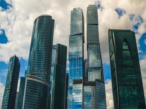 Business center, timelapse Stock Footage 77683601