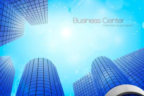 Business center. vector illustration. Stock Illustration