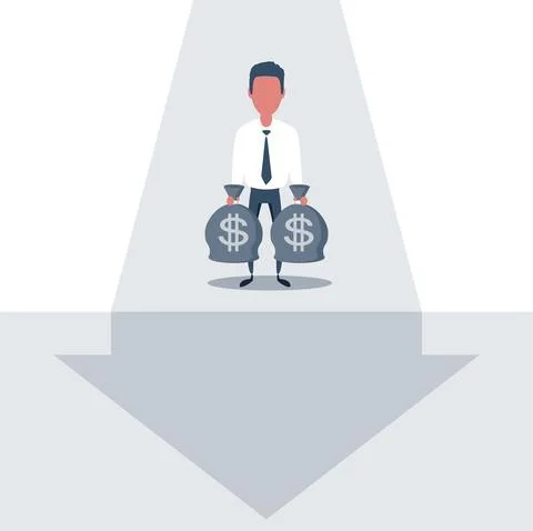 Business challenge and solution vector concept with businessman standing over 스톡 일러스트