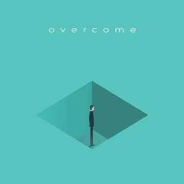 Business challenge, obstacle, issues concept vector background. Businessman Stock Illustration