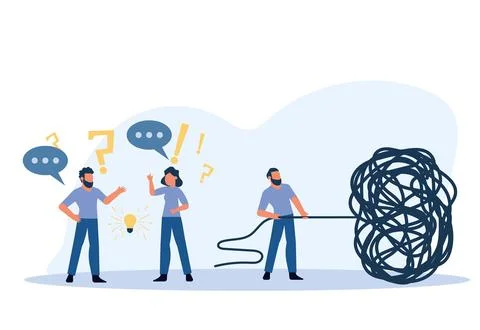 Business challenge vector achievement work progress. Tangle tangled concept.. Stockillustratie