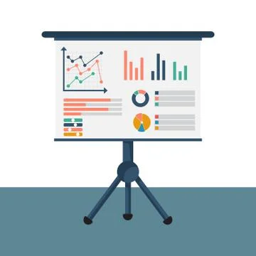 Business character in suit with pointer in hand presenting. Stock Illustration