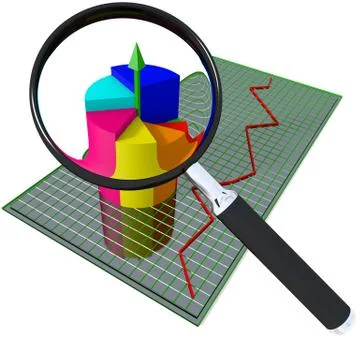 Business chart and loop Stock Illustration