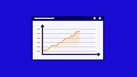 Business chart animation, animated graph up is suitable for presentations Stock Footage 296320087