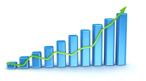 Business Chart animation, blue Video stock 47891440