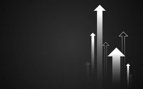 Business chart with arrow background. Stock Illustration