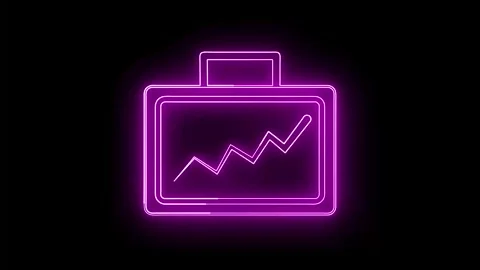 Business Chart Arrow Icon Animation with a bag – Growth &amp; Success Visual. Stock Footage 286145442