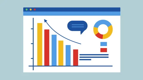 Business chart on a computer screen Analyzing Growth Charts 2d with Alpha Matte Stock Footage 345013437