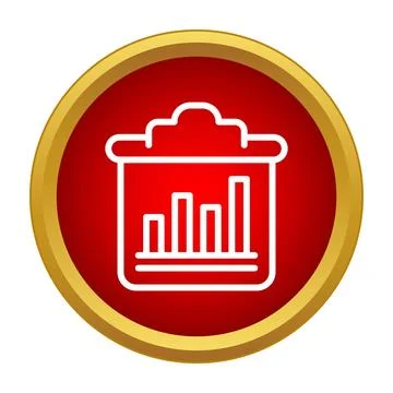 Business chart data analytics report icon showing progress Stock Illustration