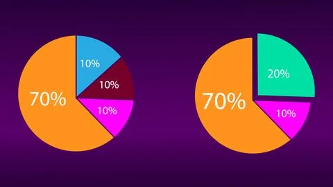 Business chart for documents and reports gradient color flat circle icon on.. Stock Illustration