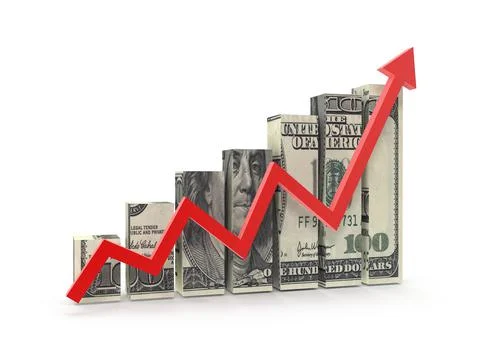 Business Chart with Dollar Image Illustrazione stock