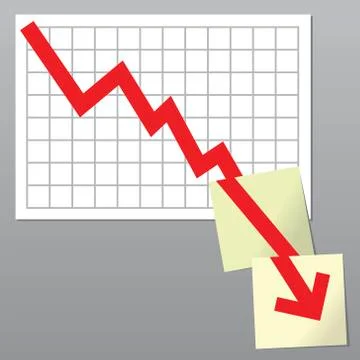 Business chart down Stock Illustration