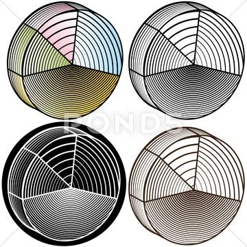 Business chart engraving Stock Illustration