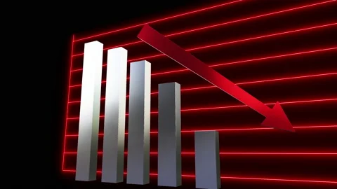 Business chart falling down animation Stock Footage 221471043