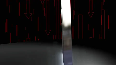 Business chart falling down animation Stock Footage 221472781