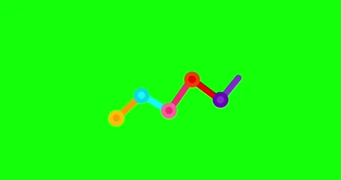 Business chart flat with circles greenbox Vídeos de archivo 333331250
