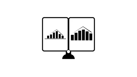 Business chart icon animation with Book icon. Stock Footage 286145072