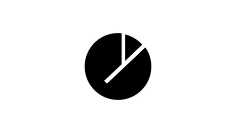 Business Chart icon animation % indicator. 4k motion. Stock Footage 286145096