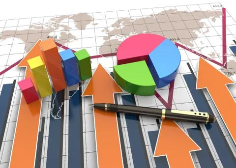 Business chart Illustrazione stock
