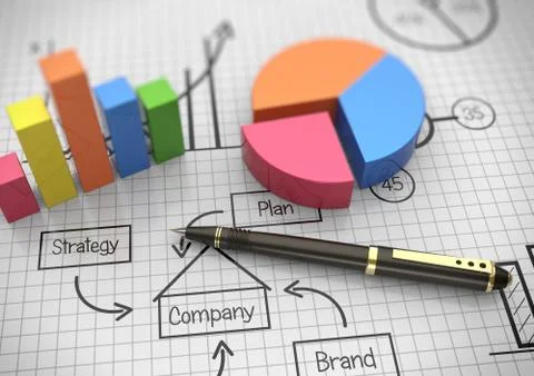 Business chart Stock Illustration