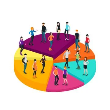 Business Chart Isometric Concept Stock Illustration