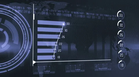 Business chart marketing report diffrent blue Stock Footage 50061005