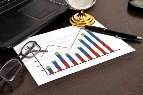 Business chart Foto stock