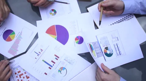 Business chart is placed on the table 動画素材 64288059