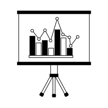 Business chart report 스톡 일러스트