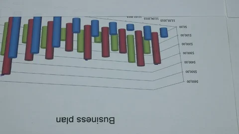 Business chart sales on the table Stock Footage 87804165