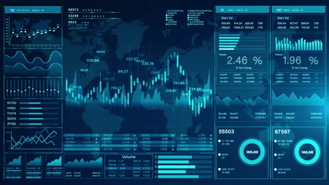 Business charts and data numbers. Business and financial investment. HUD Stock Footage 257515495