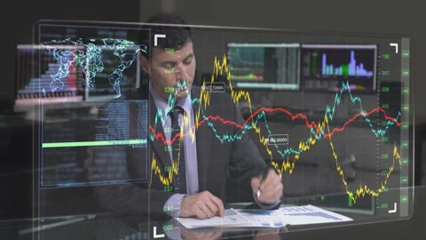 Business Charts Video stock 200738128