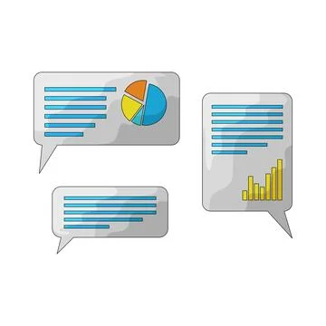 Business chat bubble illustration Stock Illustration