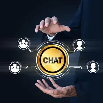 Business chatting concept Stock Illustration