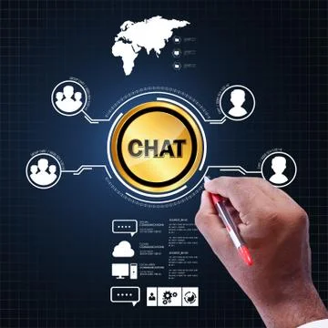 Business chatting concept Stock Illustration