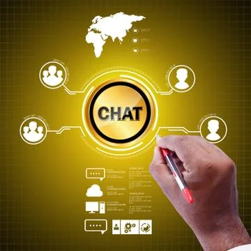 Business chatting concept Stock Illustration