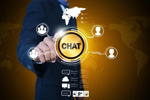 Business chatting concept Stock Illustration