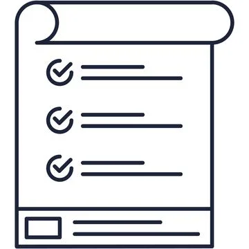 Business checklist icon flat vector paper document Stock Illustration