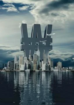 Business city won Stock Illustration