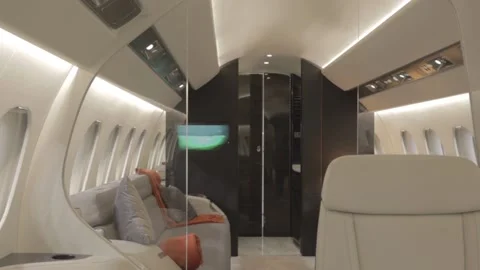 Business class cabin Vídeo Stock 221766319